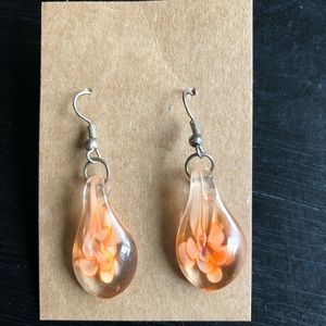 Hand blown glass earrings